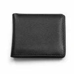Executive Stealth Black Leather Bifold Wallet
